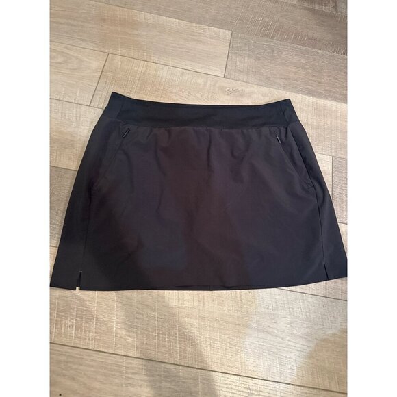 Athleta Womens Athletic Skort Size 16 Brown With Pockets & Inner Shorts - Picture 1 of 7